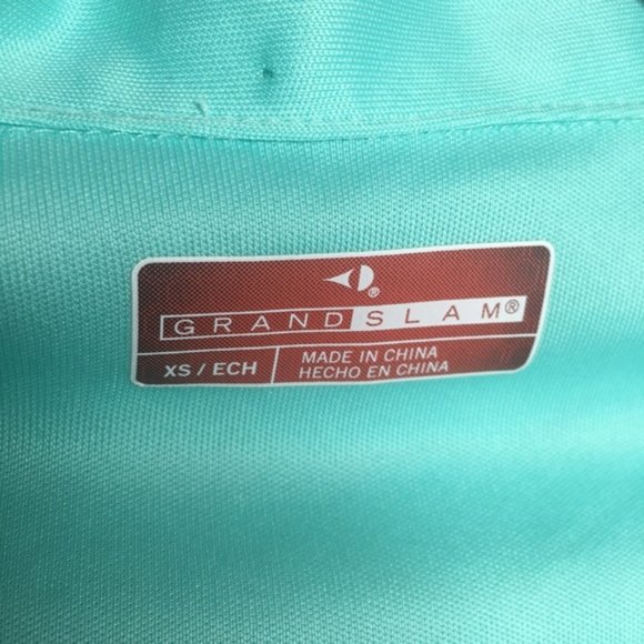 GrandSlam Size XS Turquoise Tennis Sport V-neck Collar Active Tank - Picture 4 of 6